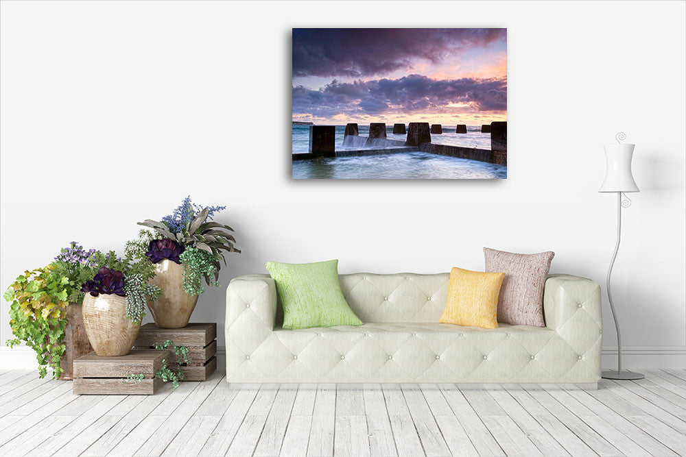 Coogee Beach Australia Wall Art Print on the wall