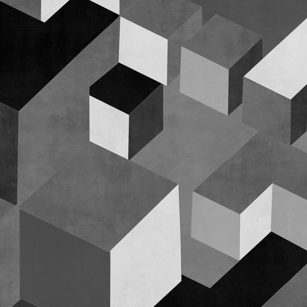 Cubic in Grey I Wall Art Print