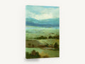 Sage Meadow Ridge, green valley mountain landscape painting, landscape canvas wall art print ready to hang