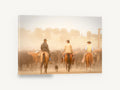 Dusty Cattle Drive, cowboys cattle drive horses photograph, animal canvas wall art print ready to hang