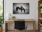 Waterhole Rest animal canvas print on the wall of a study