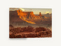 Sandstone Ruins at Dusk, desert canyon ruins sunset photograph, landscape canvas wall art print ready to hang