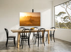Golden Hour Rider landscape canvas print on the wall of a dining room