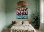 Big Star Power vintage canvas print on the wall of a bedroom