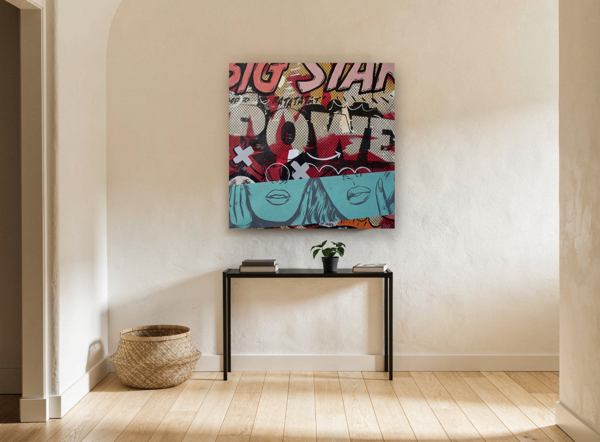 Big Star Power vintage canvas print on the wall of a hallway