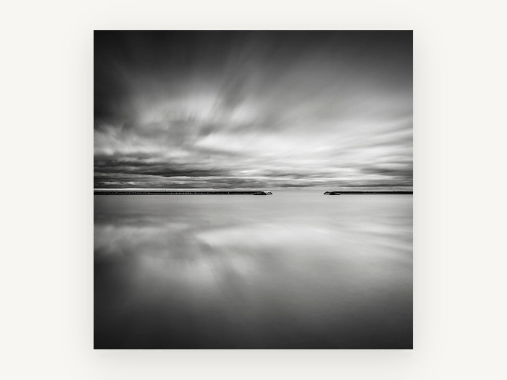 Still Harbour Mouth, coastal canvas wall art print, front view