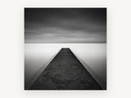 Concrete Jetty Stillness, coastal canvas wall art print, front view