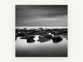 Still Water Rocks, coastal canvas wall art print, front view