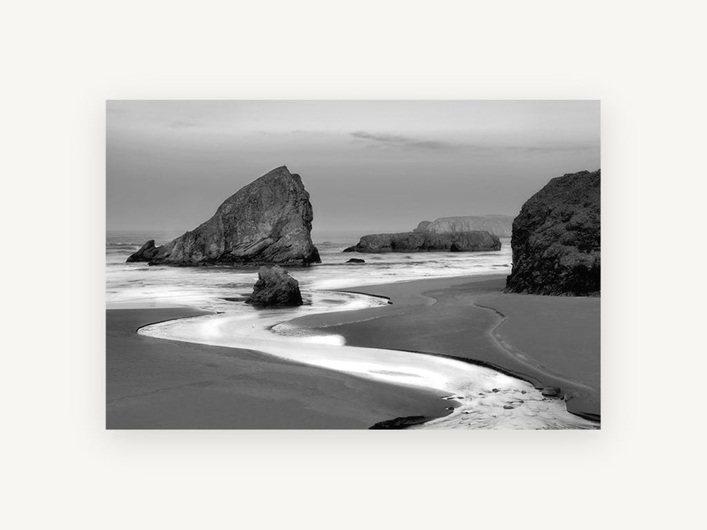 Sea Stacks at Dawn, coastal canvas wall art print, front view