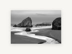 Sea Stacks at Dawn, coastal canvas wall art print, front view