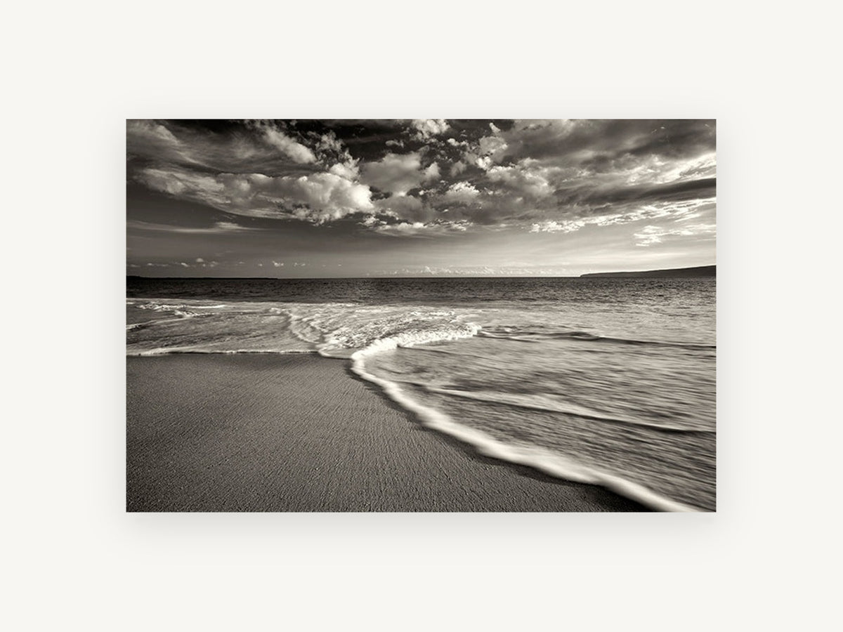 Silken Shore Tide, coastal canvas wall art print, front view
