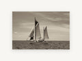 Ketch on Quiet Water, coastal canvas wall art print, front view