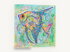 Patterned Angelfish Pop, colourful angelfish pop art, coastal canvas wall art print ready to hang