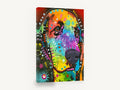 Rainbow Basset Hound, colourful basset hound pop art, animal canvas wall art print ready to hang