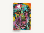 Pop Art Hound Portrait, colourful pop art dog portrait, animal canvas wall art print ready to hang