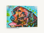 Starry Sky Labrador, colourful pop art labrador portrait, animal canvas wall art print ready to hang