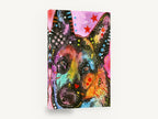 Neon Shepherd Pop, german shepherd pop art portrait, animal canvas wall art print ready to hang