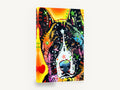 Starry Akita Pop, pop art akita dog portrait, animal canvas wall art print ready to hang