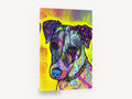 Pop Art Terrier, colourful pop art terrier illustration, animal canvas wall art print ready to hang