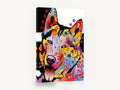 Rainbow Husky Pop, colourful husky pop art portrait, animal canvas wall art print ready to hang
