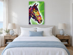 Star Halter Horse animal canvas print on the wall of a bedroom
