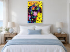 Firehouse Sparkles Dog animal canvas print on the wall of a bedroom