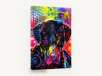 Neon Pop Labrador, pop art labrador dog portrait, animal canvas wall art print ready to hang