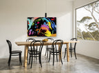 Neon Lab Daydream animal canvas print on the wall of a dining room