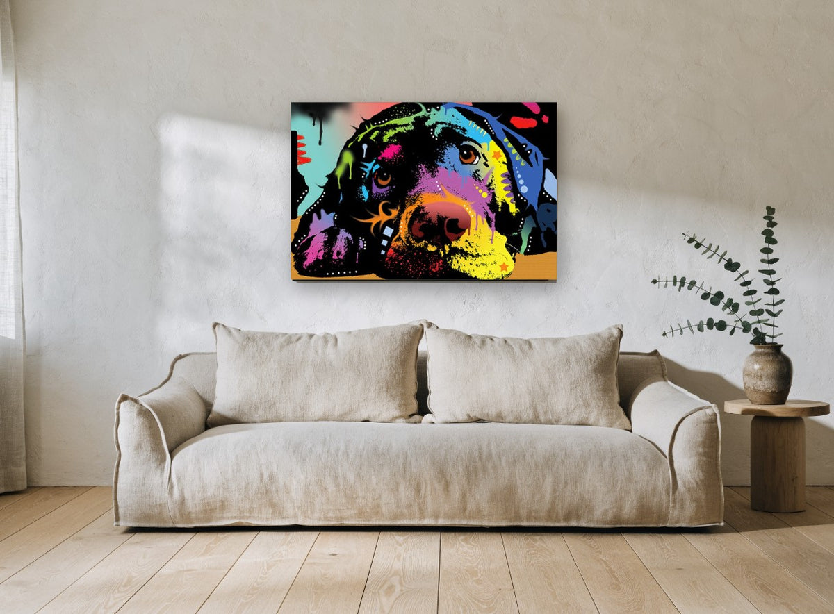 Neon Lab Daydream animal canvas print on the wall of a living room