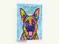 Rainbow Shepherd Love, colourful german shepherd pop art, animal canvas wall art print ready to hang