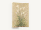 Calla Lily Cluster, white calla lilies textured botanical, floral canvas wall art print ready to hang