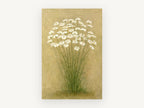 Daisy Cluster on Gold, floral canvas wall art print, front view