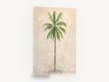 Lone Palm in Cream, single palm tree neutral painting, floral canvas wall art print ready to hang
