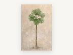 Lone Fan Palm, floral canvas wall art print, front view