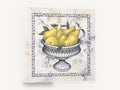 Pears in Silver Pedestal, yellow pears in silver bowl still life, floral canvas wall art print ready to hang