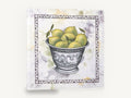 Lemons in Silver, lemons in silver bowl still life, floral canvas wall art print ready to hang