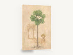 Fan Palm and Arch, fan palm architectural ruin painting, floral canvas wall art print ready to hang