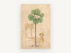 Fan Palm and Arch, floral canvas wall art print, front view