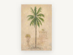 Palm Beside the Balustrade, floral canvas wall art print, front view