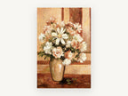 Cream Bouquet in Amber, floral canvas wall art print, front view