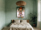 Spirit Wolves Vision animal canvas print on the wall of a bedroom