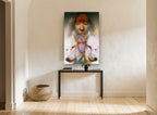 Spirit Wolves Vision animal canvas print on the wall of a hallway