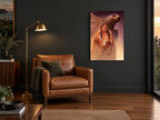 Eagle Spirit Guardian animal canvas print on the wall of a charcoal living room