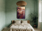 Eagle Spirit Profiles animal canvas print on the wall of a bedroom