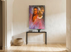 Wolf Spirit Guardian animal canvas print on the wall of a hallway