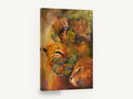 Leopard Jungle Collage, leopard collage mixed media artwork, animal canvas wall art print ready to hang
