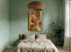 Cougar Family Collage animal canvas print on the wall of a bedroom