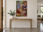 Eyes of the Wild animal canvas print on the wall of a entry hall