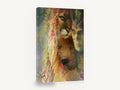 Spirit Companions, mountain lion bear spirit portrait, animal canvas wall art print ready to hang