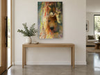 Spirit Companions animal canvas print on the wall of a entry hall